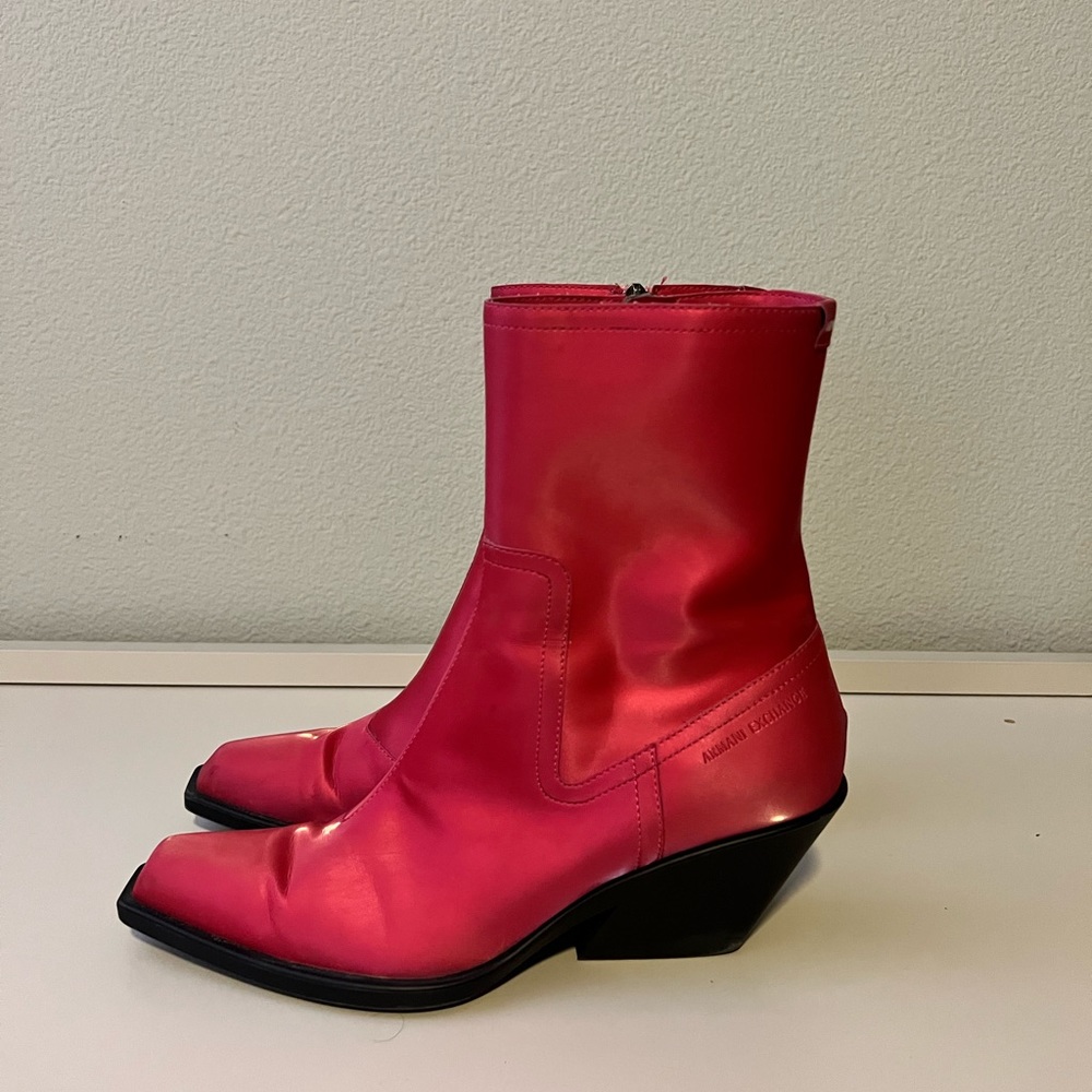Armani Exchange red western style booties - Picture 2 of 10